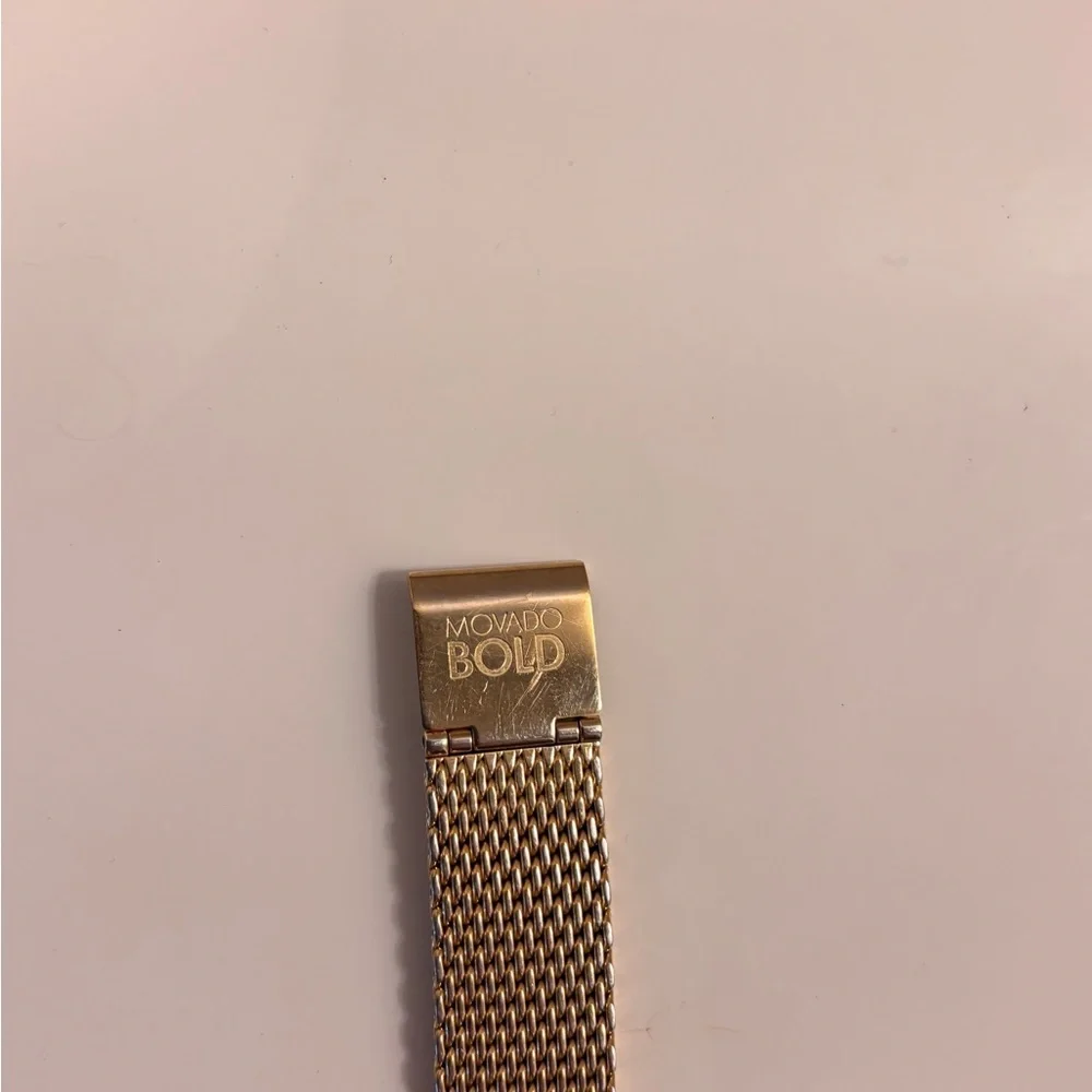 Movado Gold Mesh Women's Watch
Used in fair condition. Needs a new battery. - Picture 6 of 7